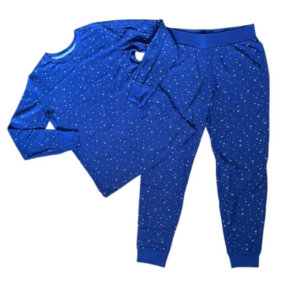 Midnight by Carole Hochman Blue and White Print Pajama Set Size Small - Picture 5 of 8